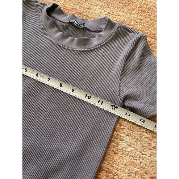 Zara Cropped Ribbed Tee For Girls Size XS - Picture 4 of 5